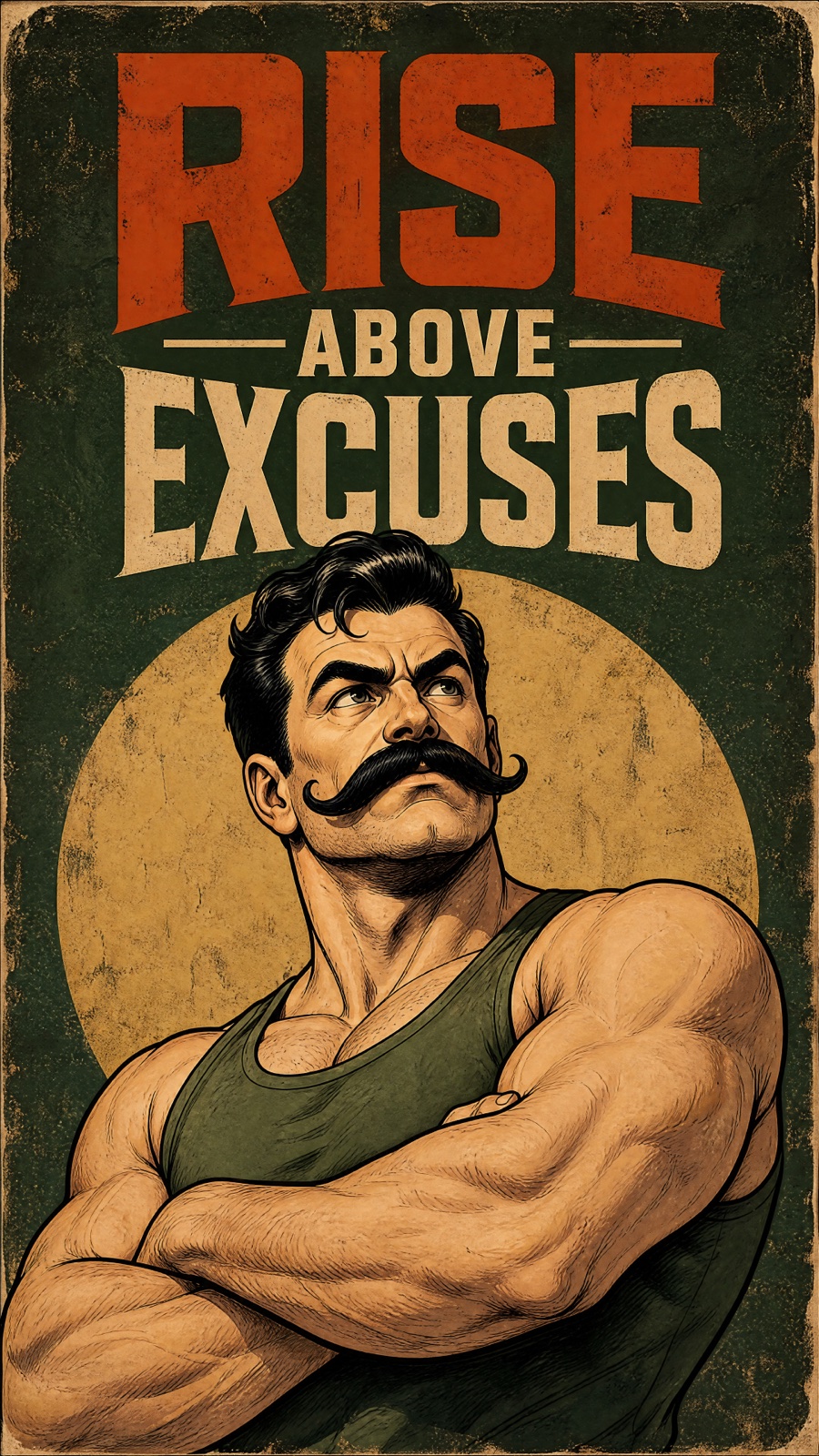 Motivational poster: Rise above excuses